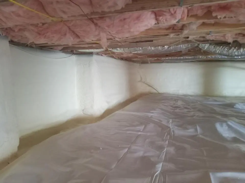 Crawl space encapsulation with closed-cell spray foam for Spray Foam Roofing in Searcy